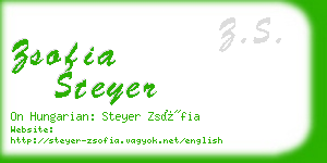 zsofia steyer business card